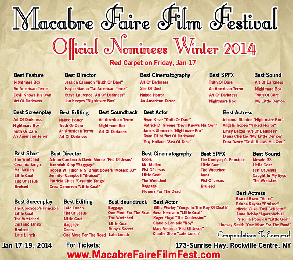 20014 Winter Macabre Faire Festival Nominees